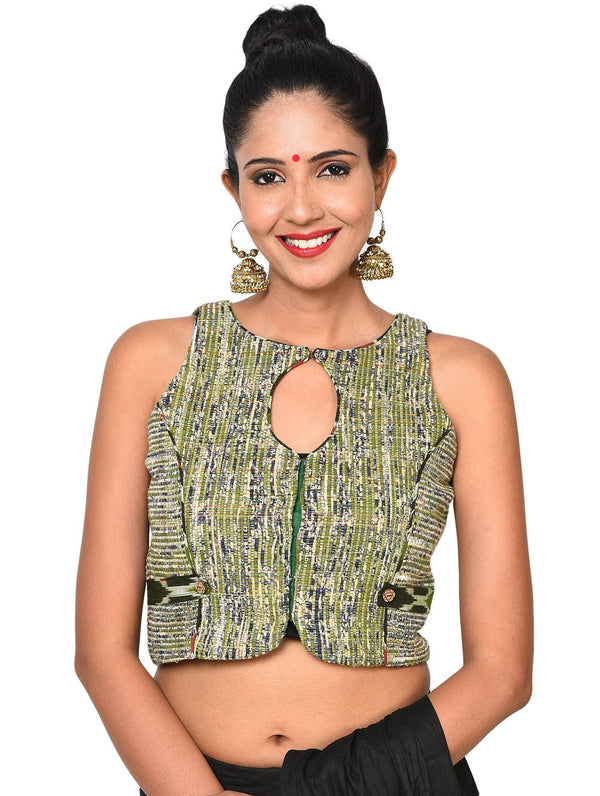 Blouse - Waistcoat style khesh blouse - Prathaa