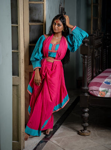 handloom saree blouse  | Prathaa | Handloom & Sustainable Clothing | saree for festivals