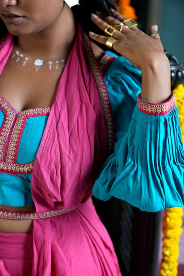 handloom cotton sarees with kalamkari blouse  | Prathaa | Handloom & Sustainable Clothing | festive outfit