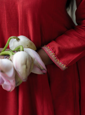 ANURAGI KALIDAR KURTA/DRESS - Prathaa - weaving traditions