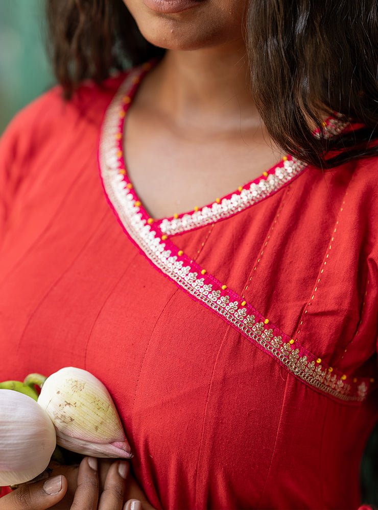 ANURAGI KALIDAR KURTA/DRESS - Prathaa - weaving traditions