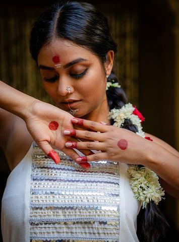 RUHANI SPAGHETTI DRESS - Prathaa - weaving traditions
