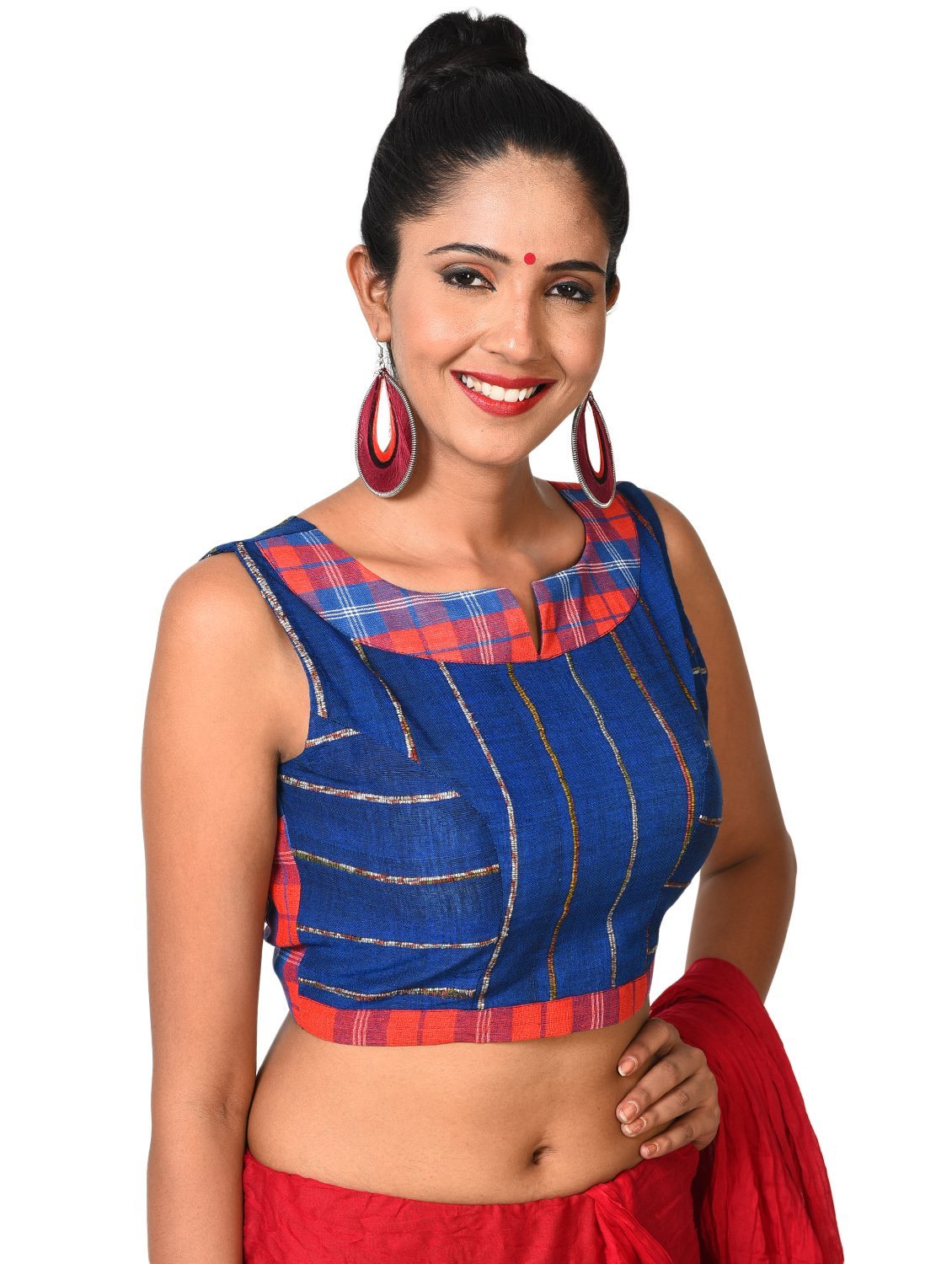Royal Blue Khesh Blouse - Prathaa - weaving traditions