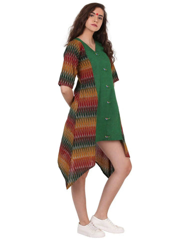 Assymetrical Ikat Dress Dress Prathaa Weaving Traditions 