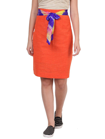 Bottom - Bow Tie Pencil Skirt - Prathaa