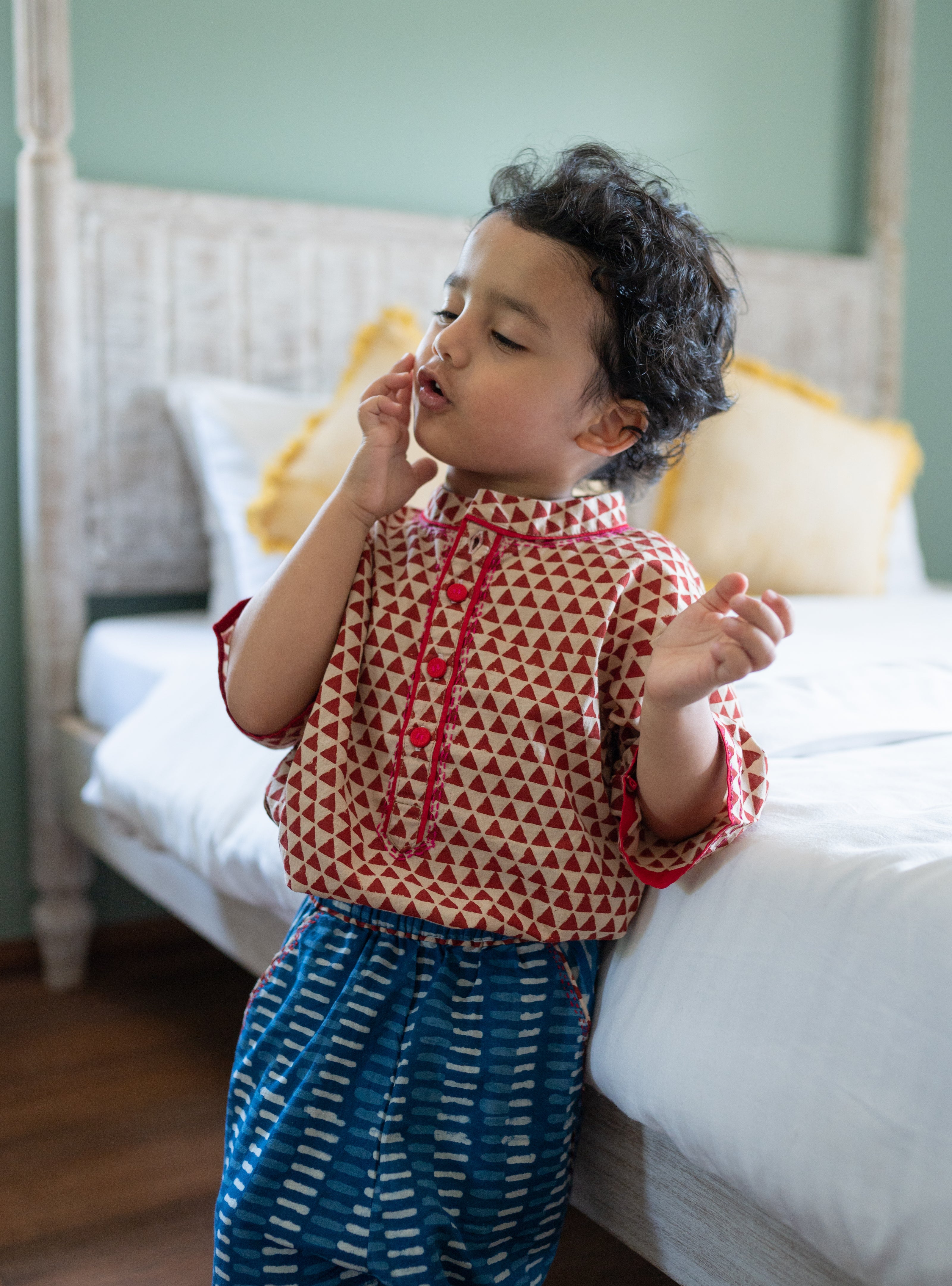 Handloom Cotton Casual Kids Kurta