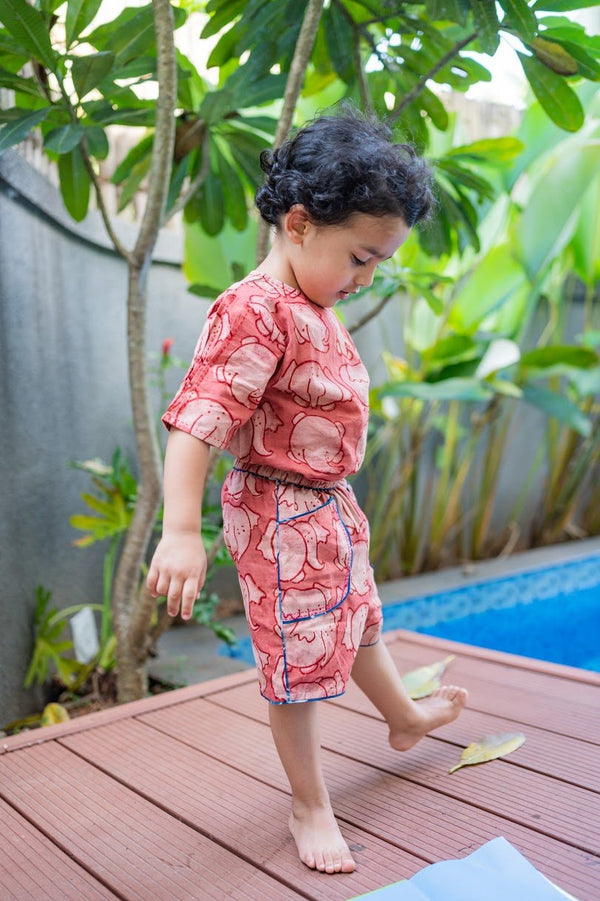 NATKHAT:- Comfortable Handloom Shorts for Kids | Bagru | Prathaa