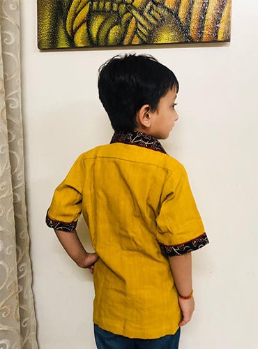 Kala Cotton Boy Shirt - Prathaa - weaving traditions