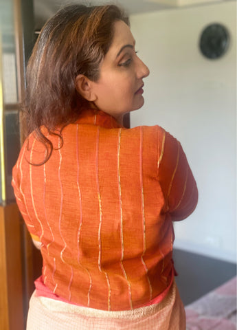 Khesh Collared Blouse - Prathaa - weaving traditions