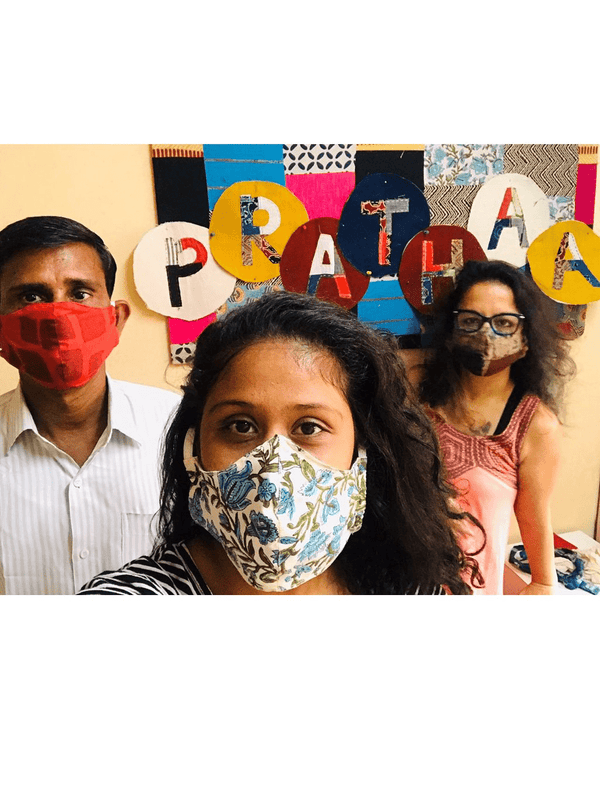 Pack of 6 Elasticated Masks - Prathaa - weaving traditions