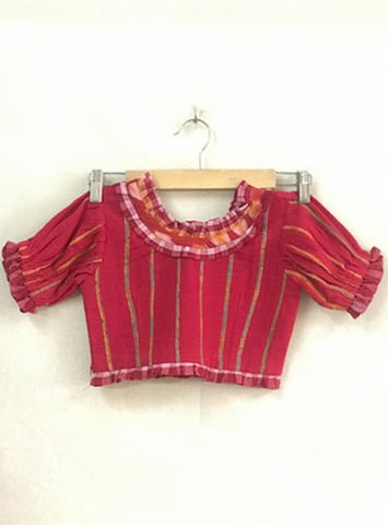 Kids Handloom Skirt Saree And Saree Blouse Set - Prathaa - weaving traditions