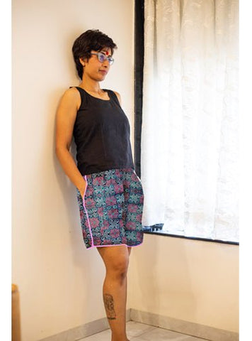 Block Print Shorts - Prathaa - weaving traditions