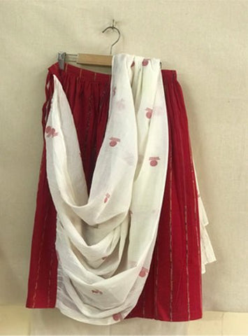 Kids Handloom Cotton Skirt Saree - Prathaa - weaving traditions