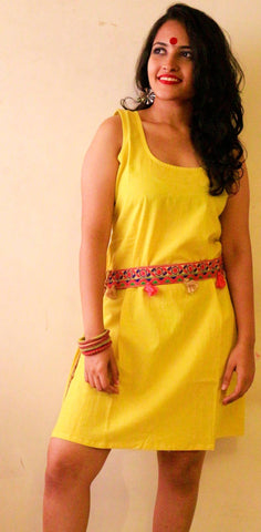 Dress - Yellow Slip Dress - Prathaa