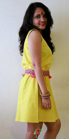 Dress - Yellow Slip Dress - Prathaa