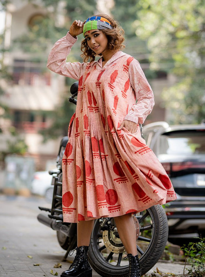 Bindi Batik Cotton Pleated Dress image 2