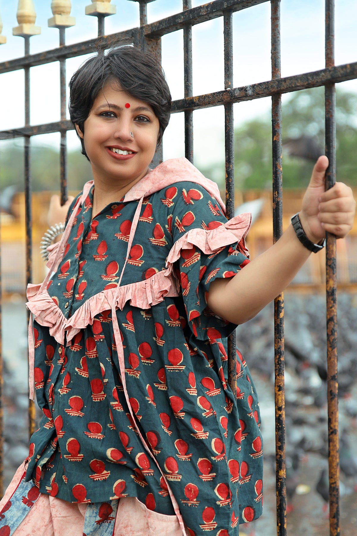 Bawra Set - Frill Shirt & Layered Pant image 3
